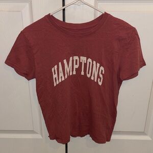 Women's Maroon 'Hamptons' Graphic Tee